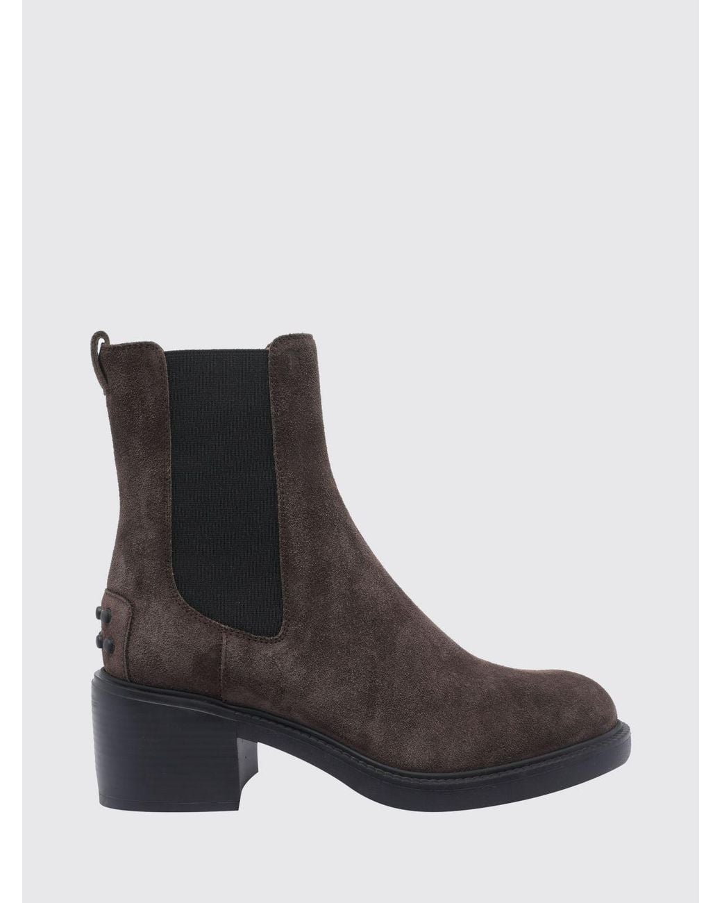 Tod's Black Suede Chelsea Boots With T Timeless Logo And A Lugged Rubber Sole
