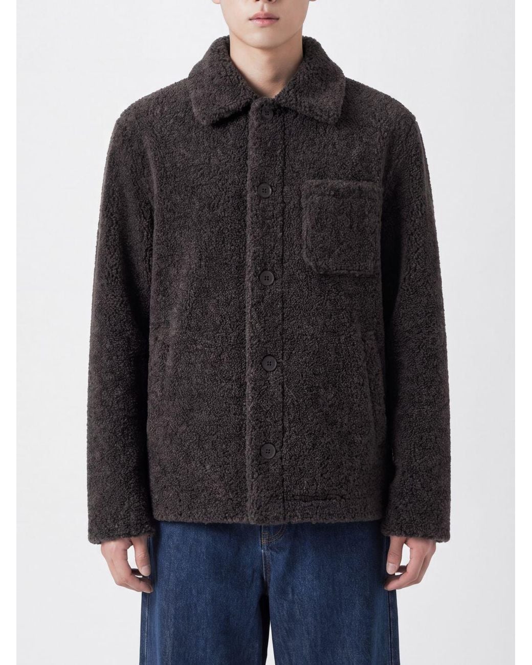 Herno Black Single-Breasted Short Coat for men
