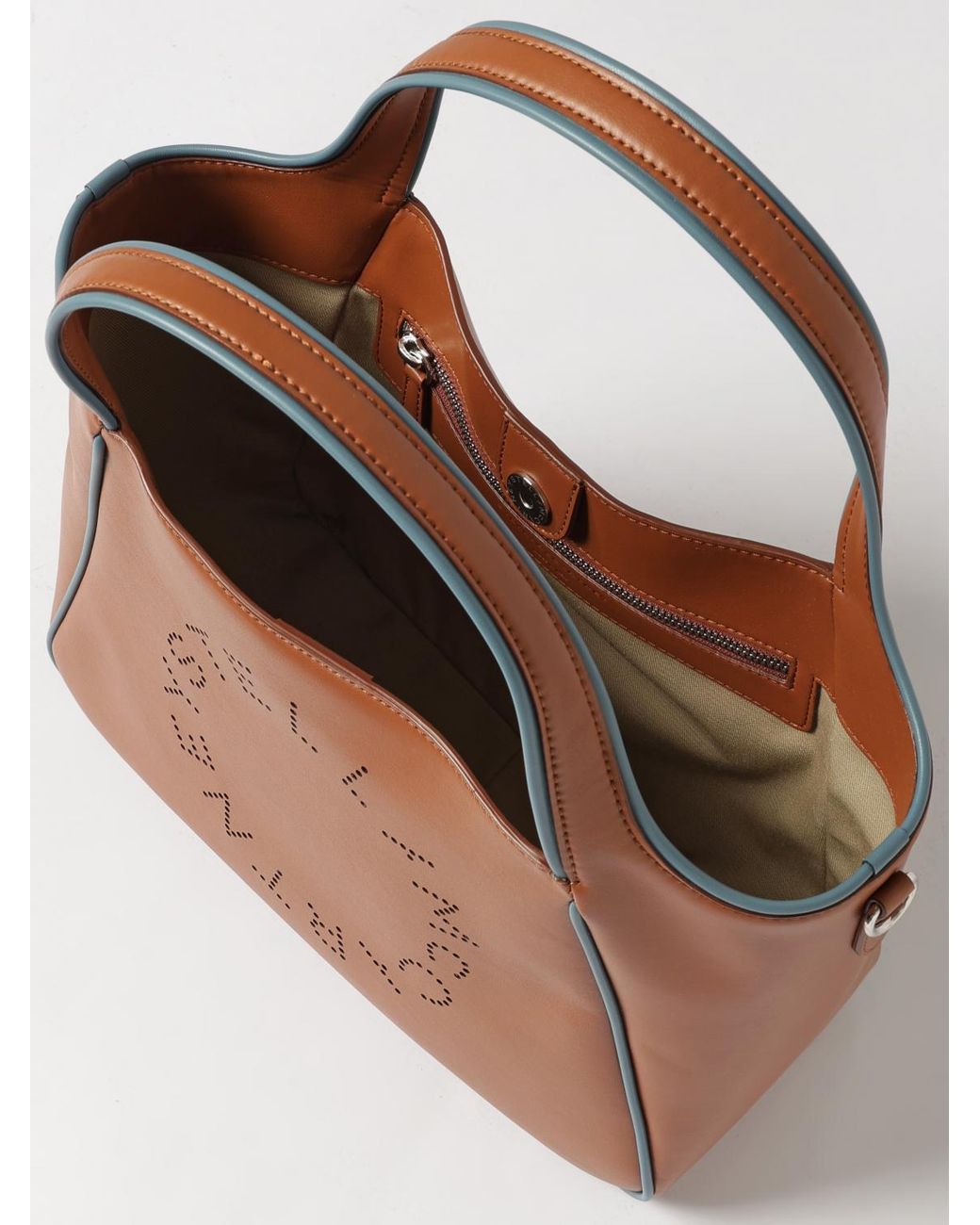 Stella McCartney Brown Faux Leather Tote Bag