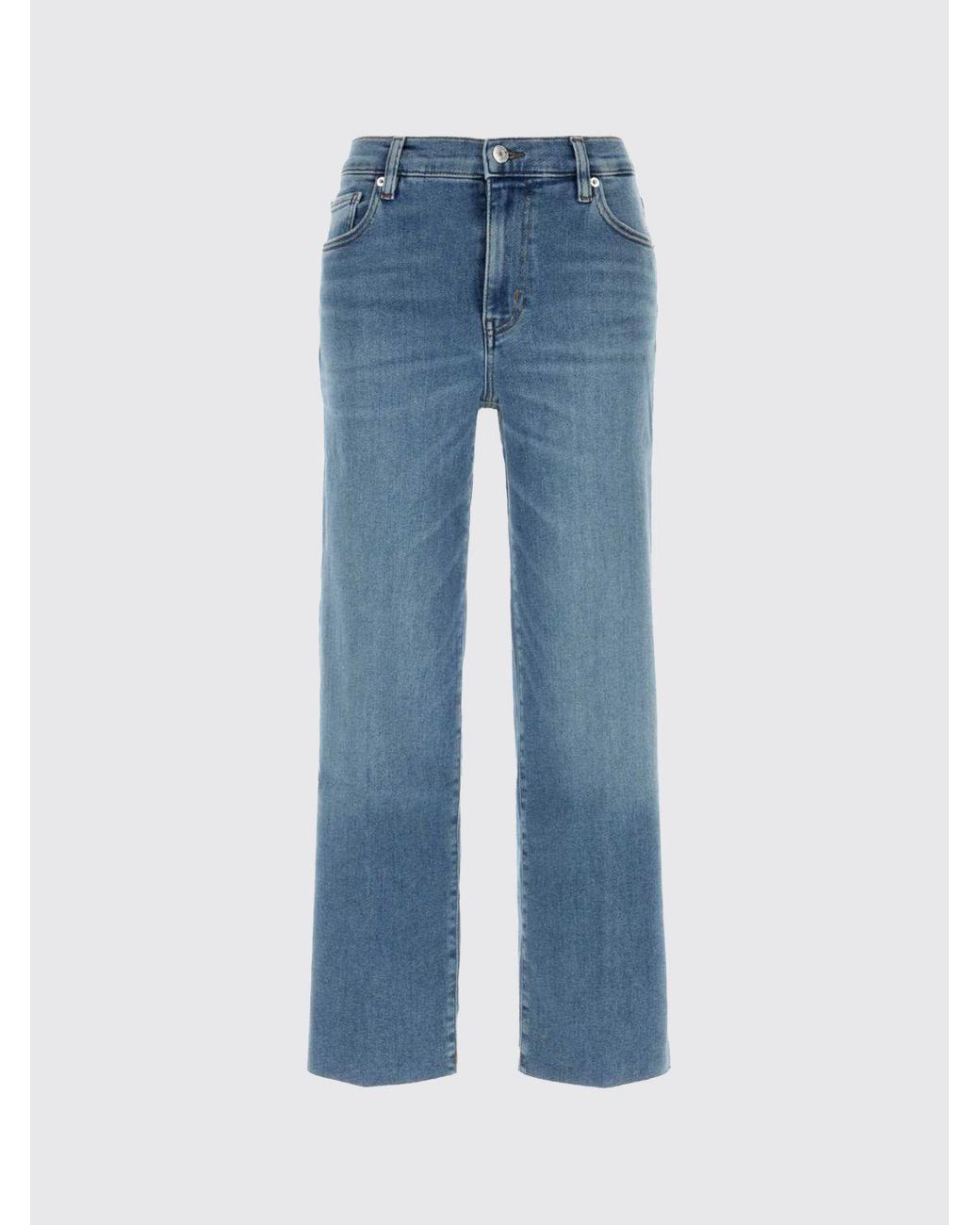FRAME Blue The Mellow High-Waisted Straight Jeans