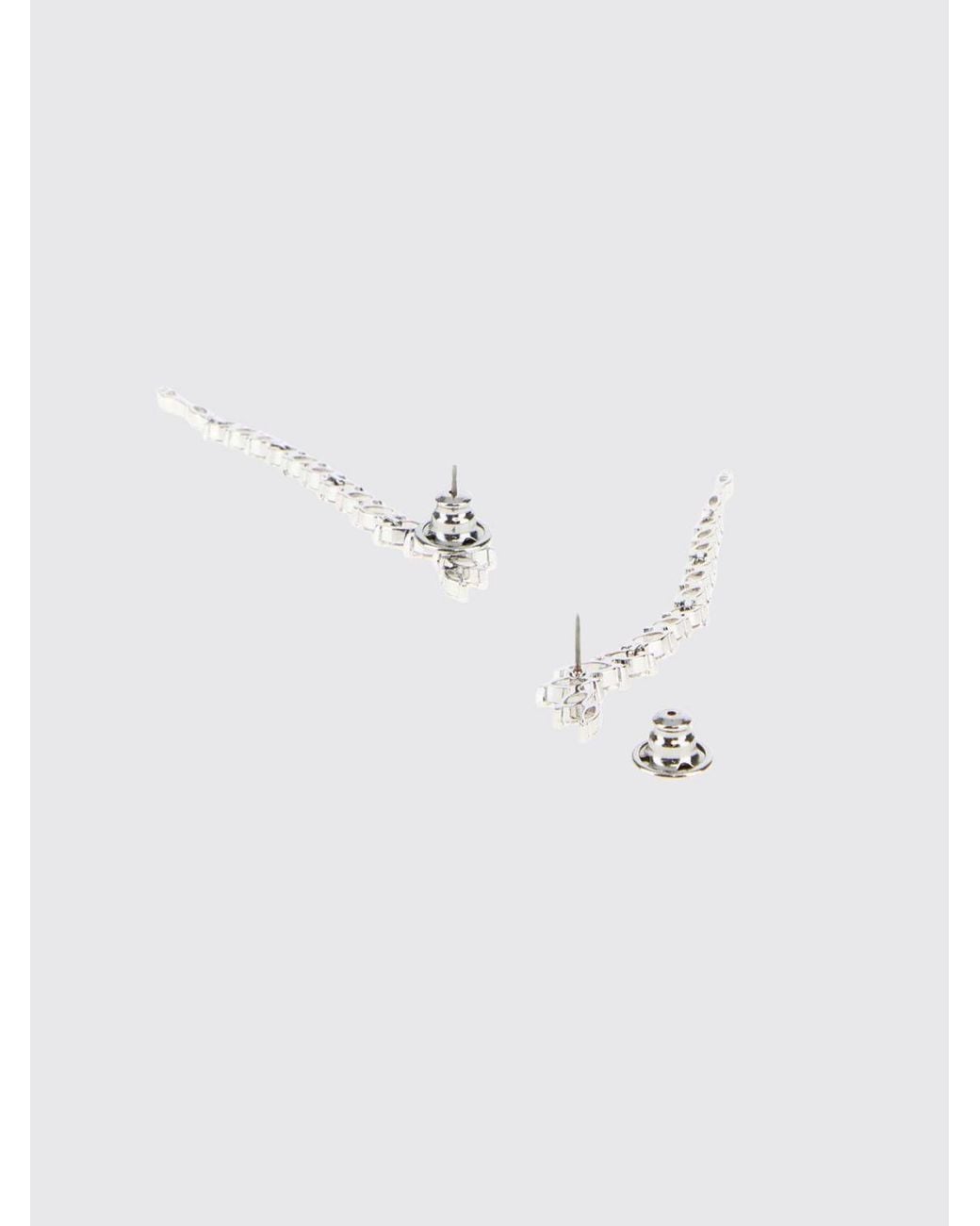 Swarovski White Mesmera Rhodium-Plated Crystal Drop Earrings