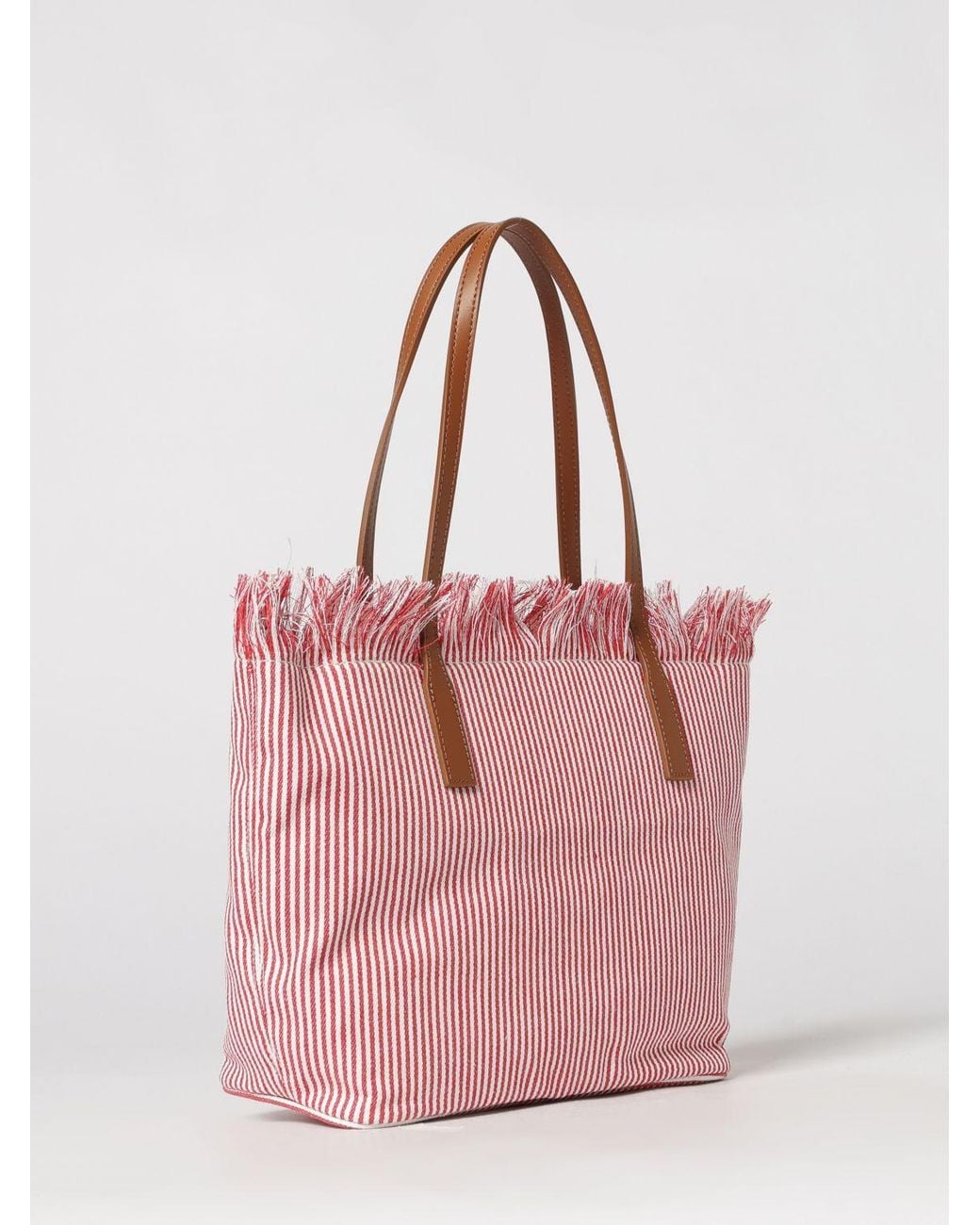 Mc2 Saint Barth Pink Cotton Bag With Embroidered Logo