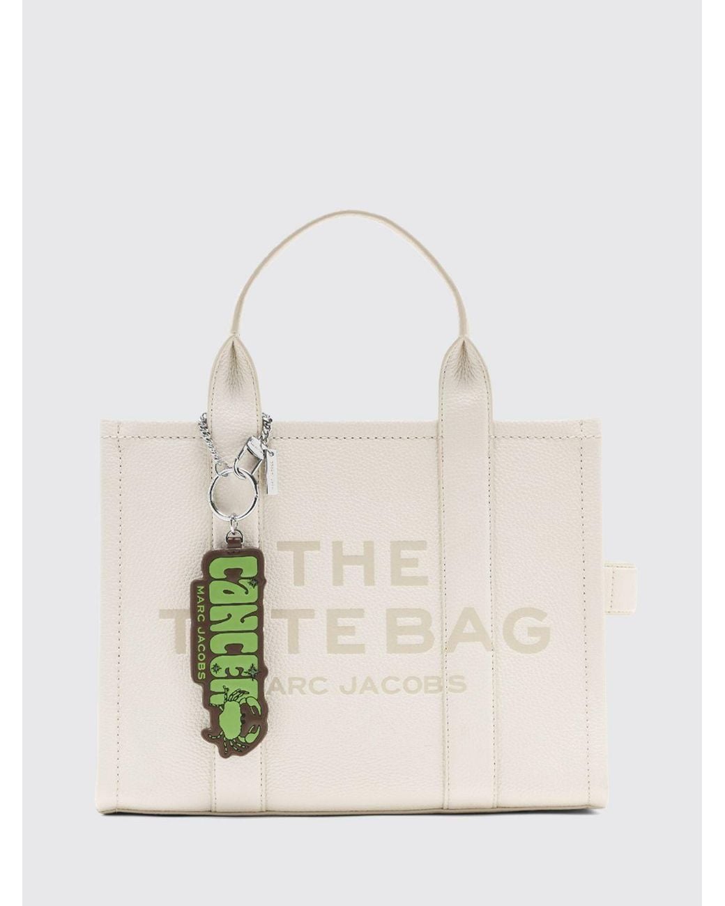 Marc Jacobs Green The Charm Bag Zodiac Keychain With Slogan Print And Carabiner