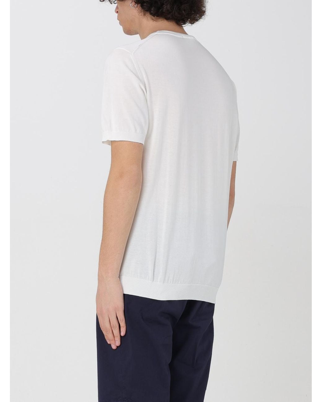 Drumohr White Cotton T-Shirt for men