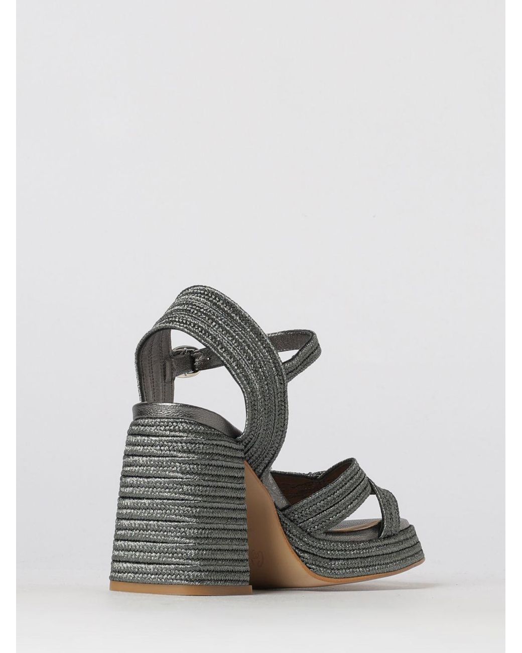 Castaner White Woven Jute Sandals