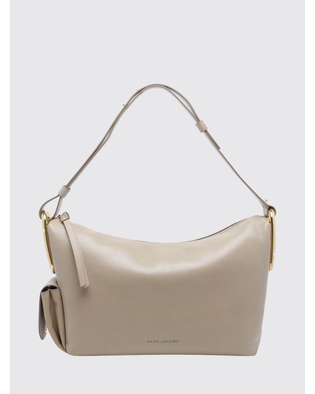 Marc Jacobs Natural Scene Leather Tote Bag With Laminated Double J Logo