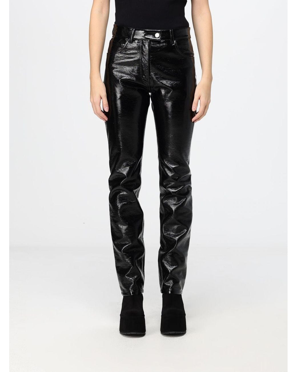 Courreges Black CourrÈ Ges High-Waisted Skinny Trousers
