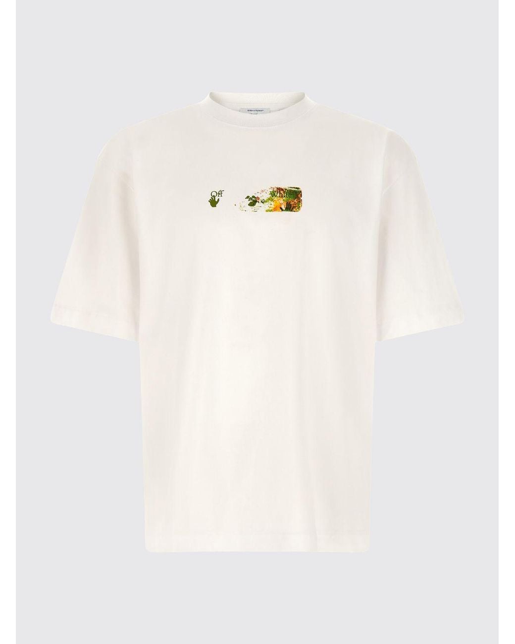 Off-White c/o Virgil Abloh White Cotton T-Shirt With Arrow Logo Print On The Back for men