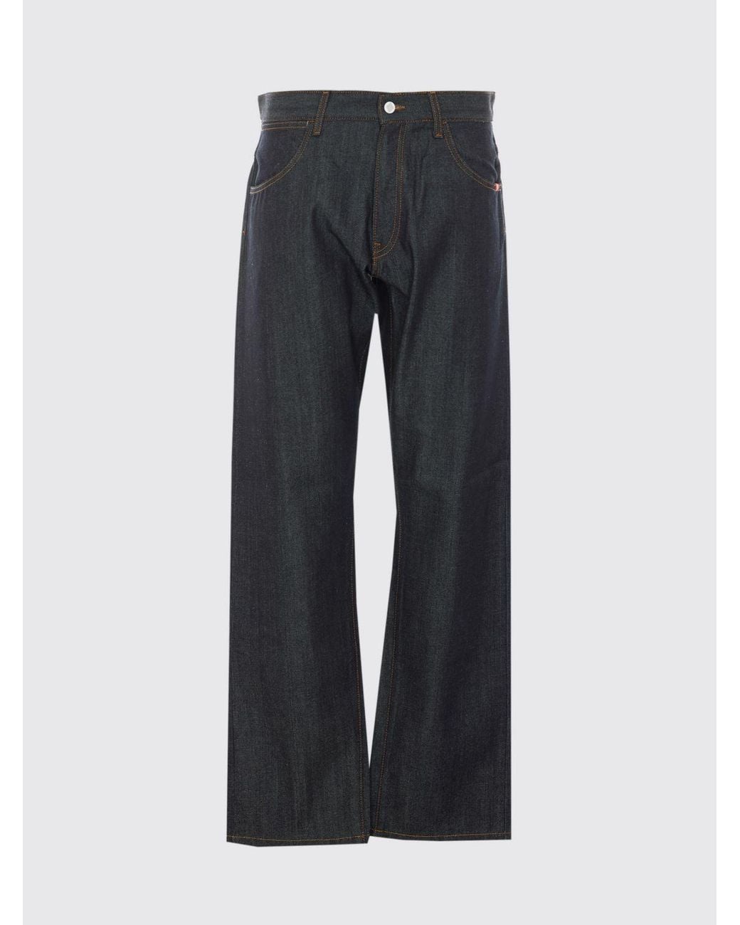 AMISH Blue James Straight Fit Five-Pocket Jeans for men
