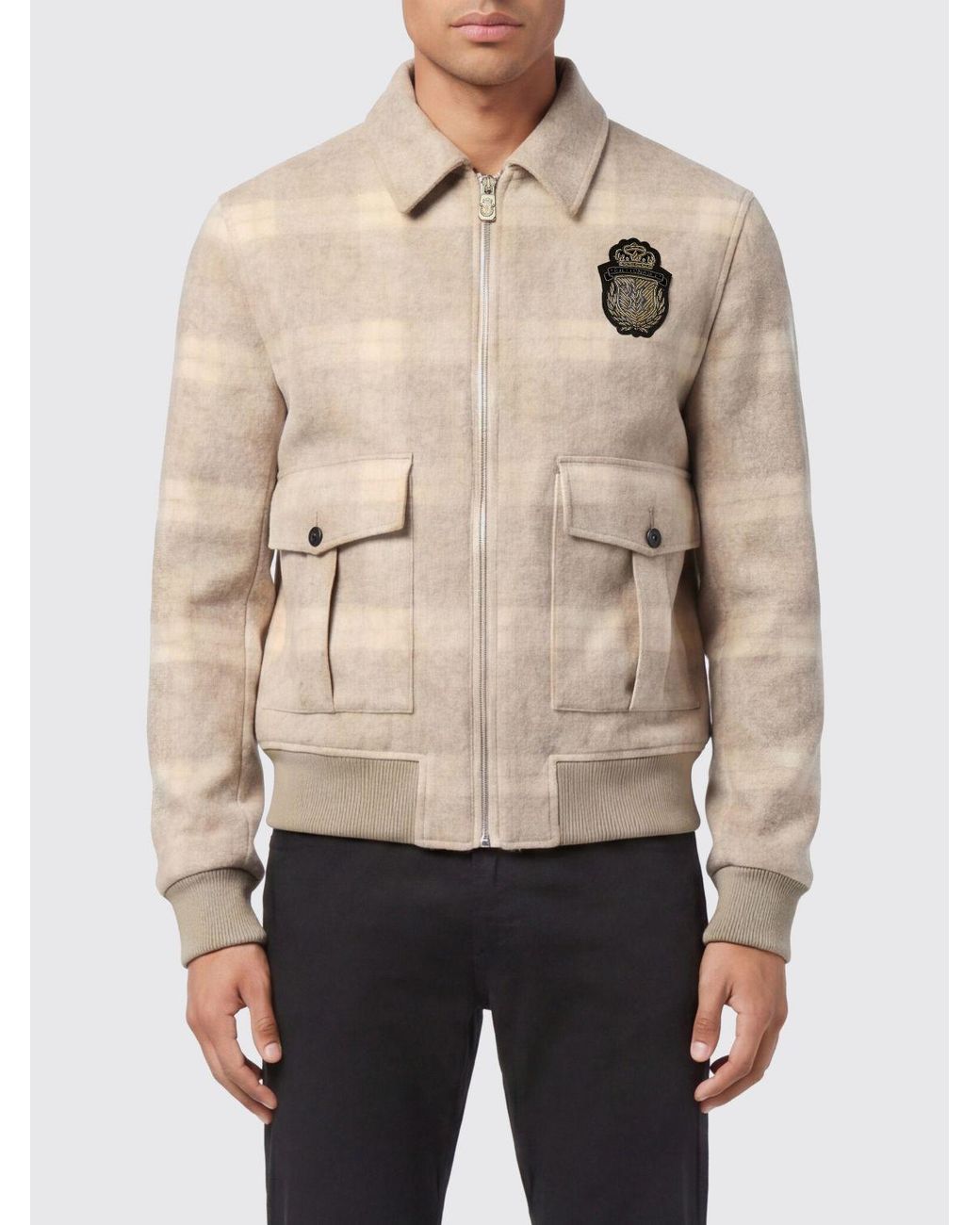 Billionaire Natural Tartan Wool Cloth Jacket for men