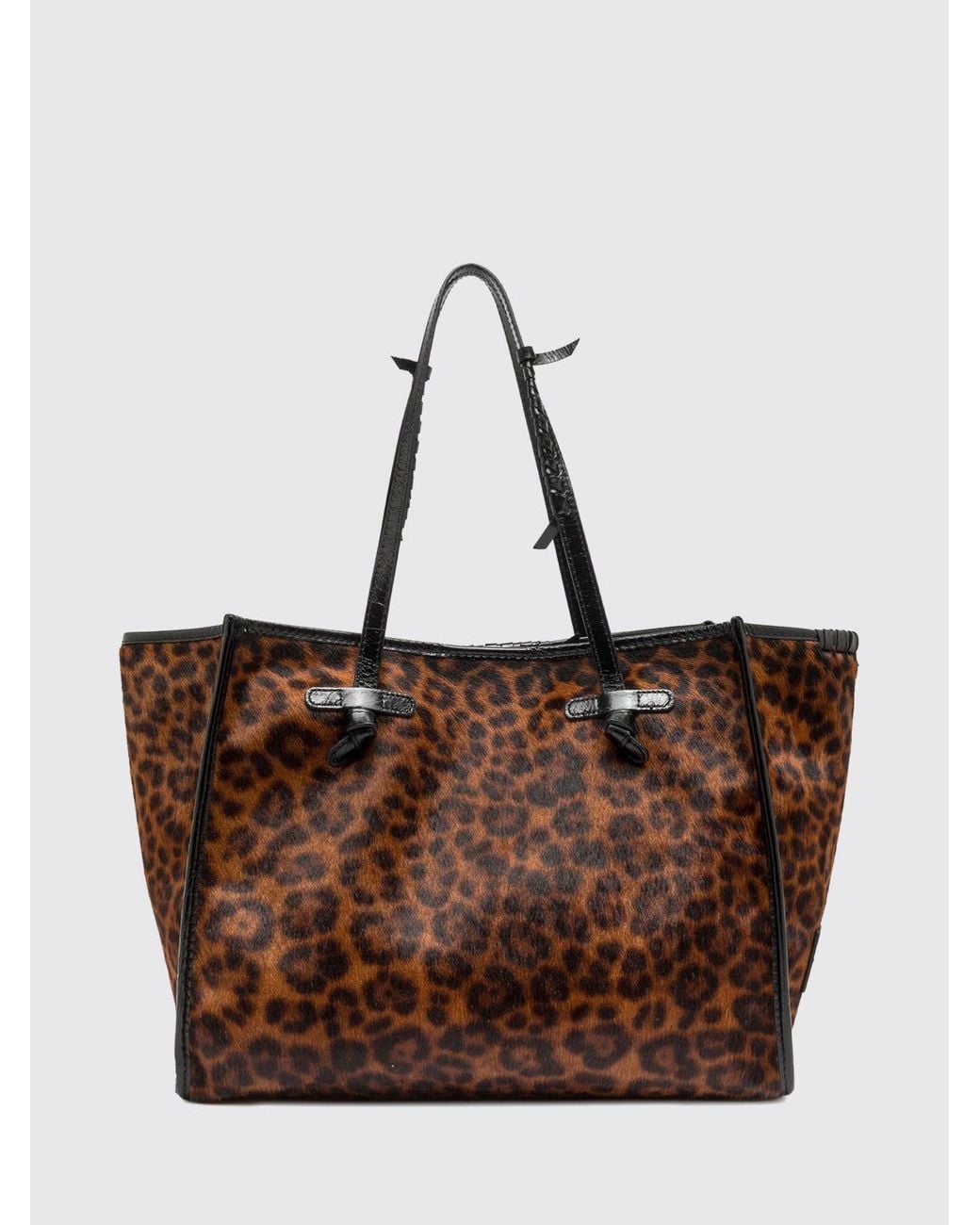 Gianni Chiarini Brown Marcella Animal Print Leather And Pony Hair Shoulder Bag