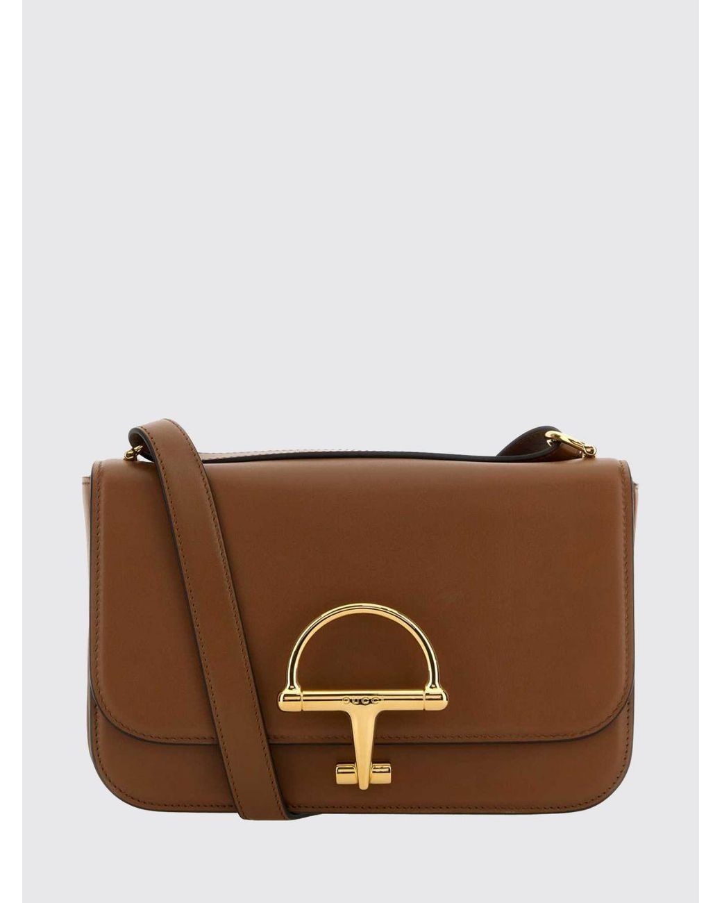 Gucci Brown Leather Mini Cross-Body Bag With Horsebit Detail