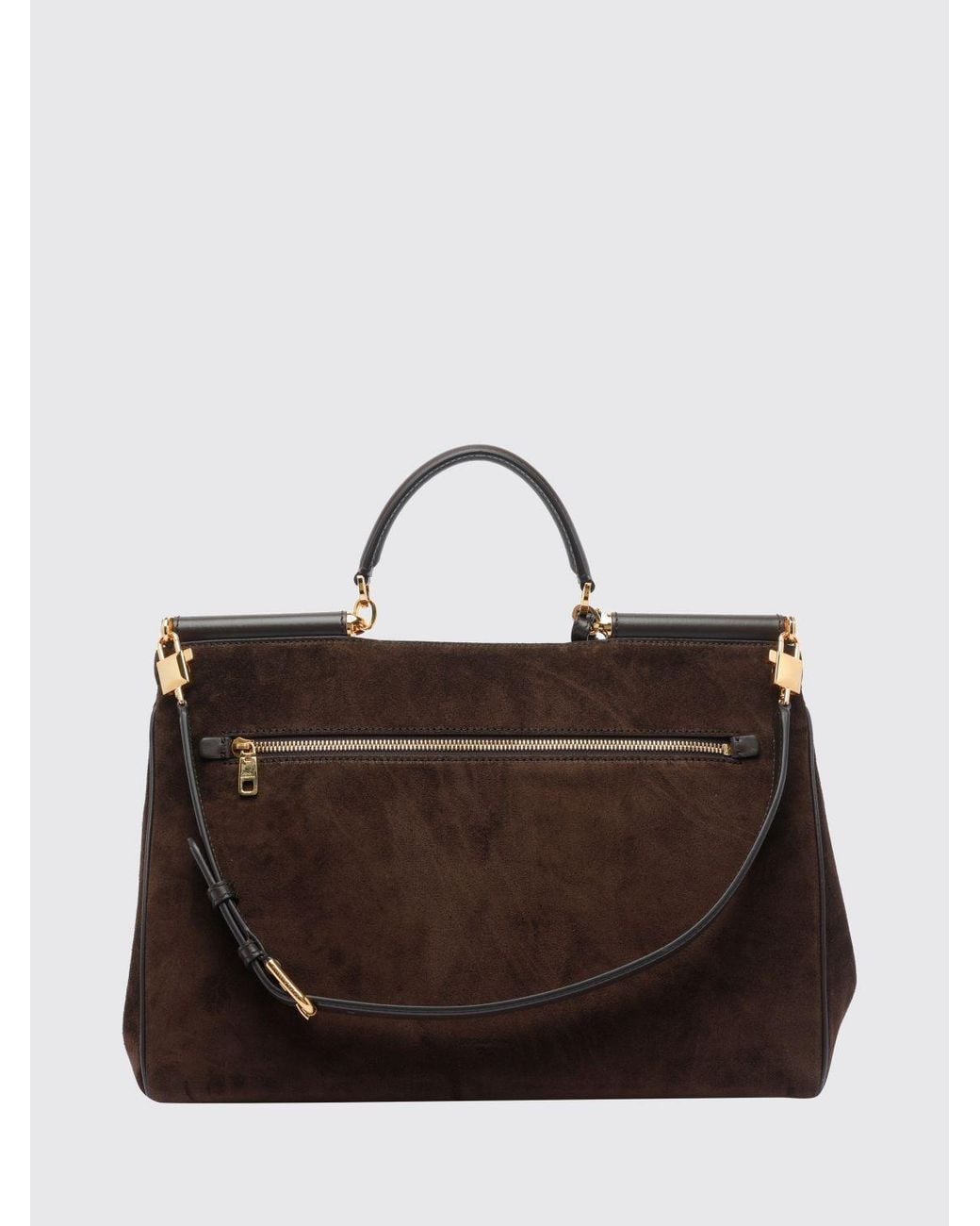 Dolce & Gabbana Brown Dolce &Amp Gabbana My Sicily Suede Handbag With Charm