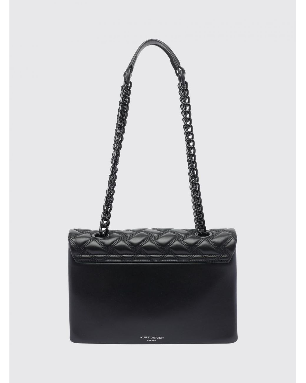 Kurt Geiger White Matelassé Calfskin Kensington Shoulder Bag