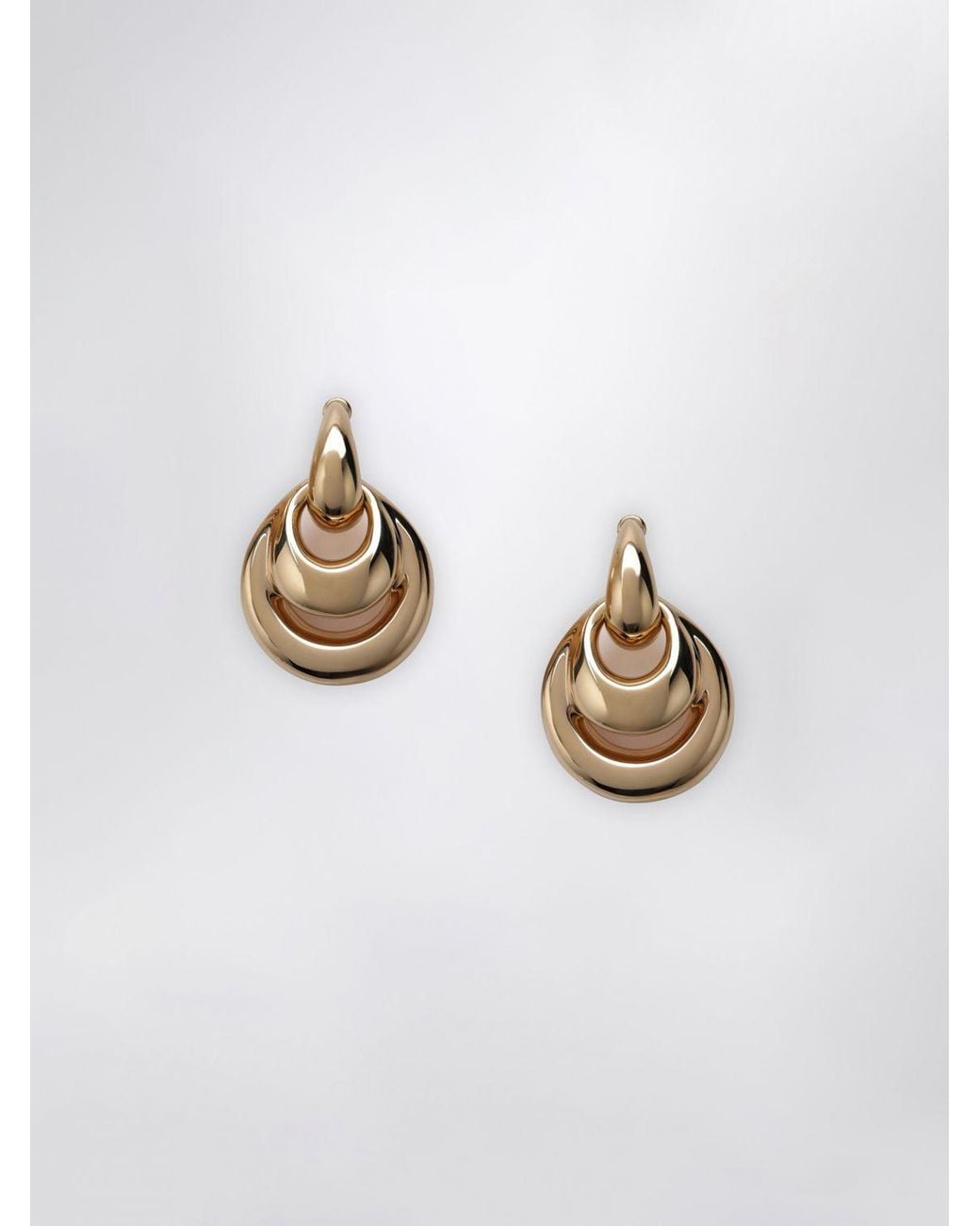 Panconesi White Blow Up Hängeohrringe Aus 18K Vergoldetem Messing Mit Abgerundetem Design