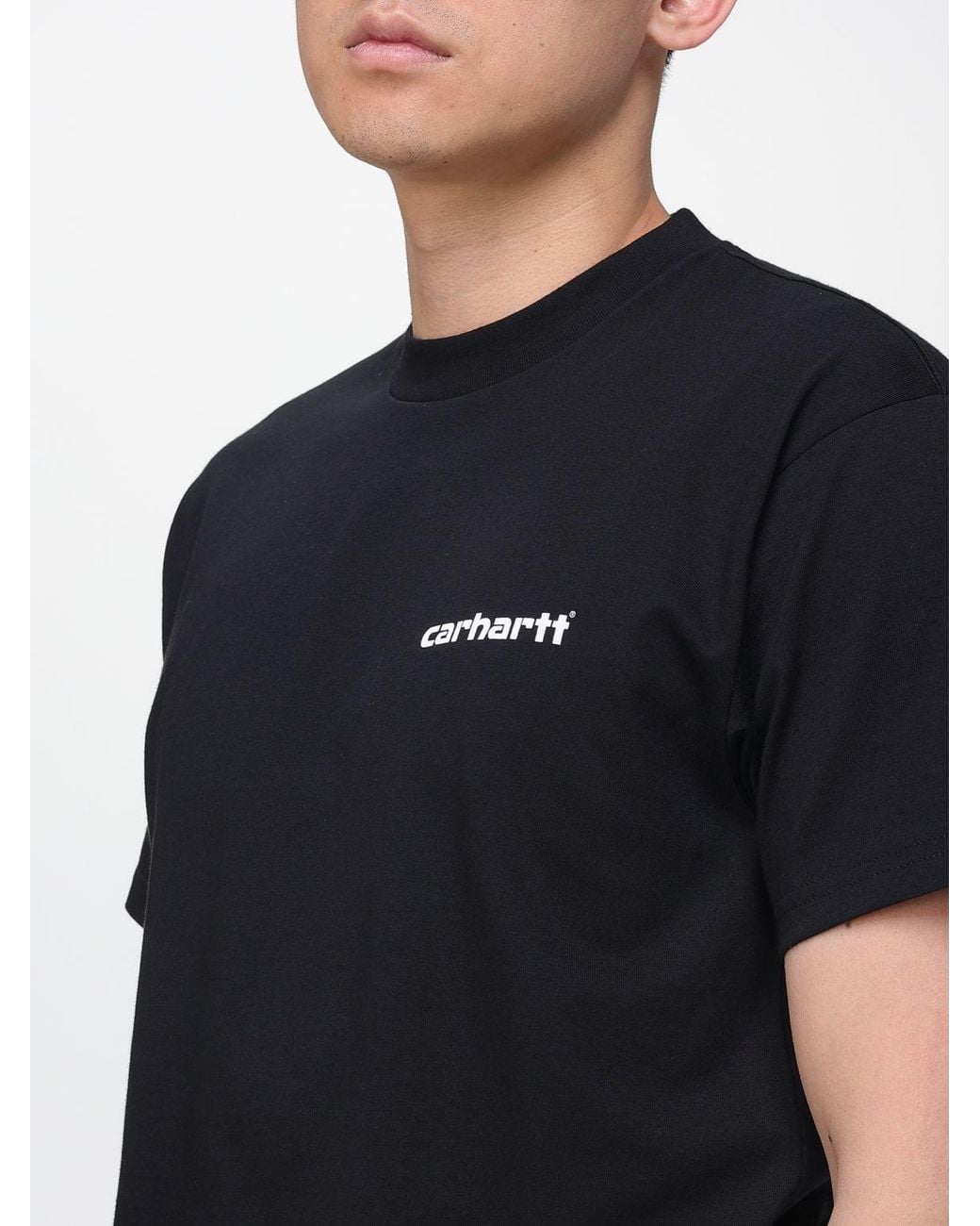 Carhartt Black Printed Cotton T-Shirt for men