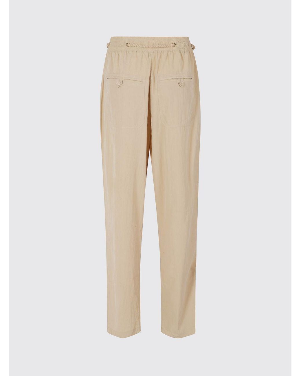 Isabel Marant Natural Fabric Slim Fit Trousers