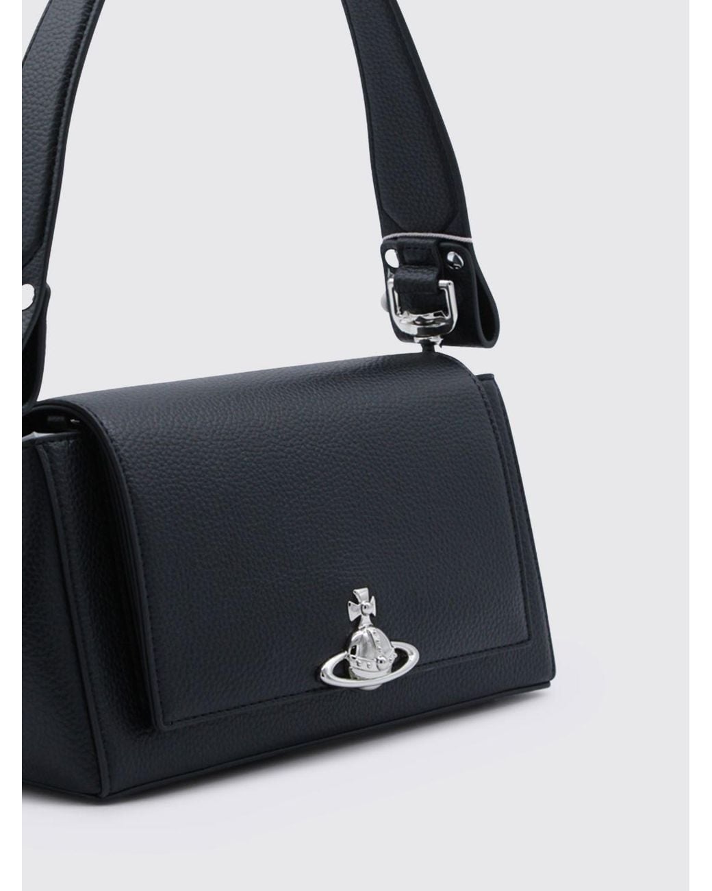 Vivienne Westwood Black Medium Hazel Orb Shoulder Bag