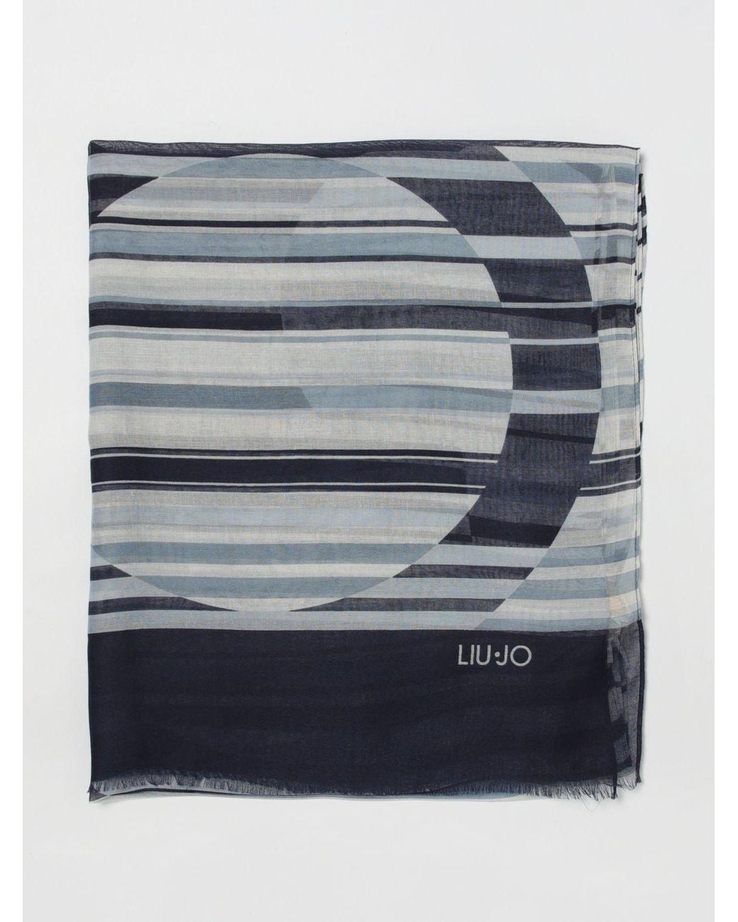 Liu Jo Blue Striped Fabric Scarf