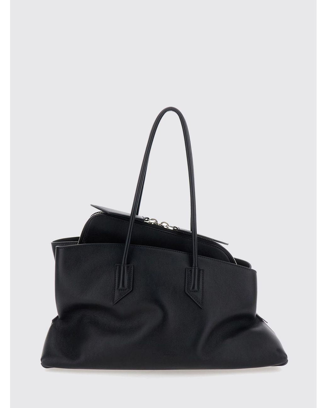 The Attico Black La Passeggiata Medium Shoulder Bag