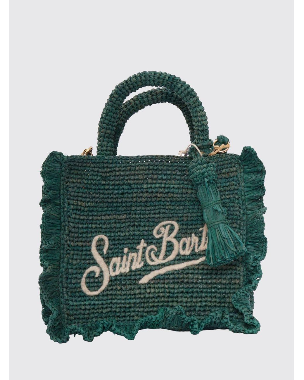 Mc2 Saint Barth Green Mini Sac Porté Épaule Volant