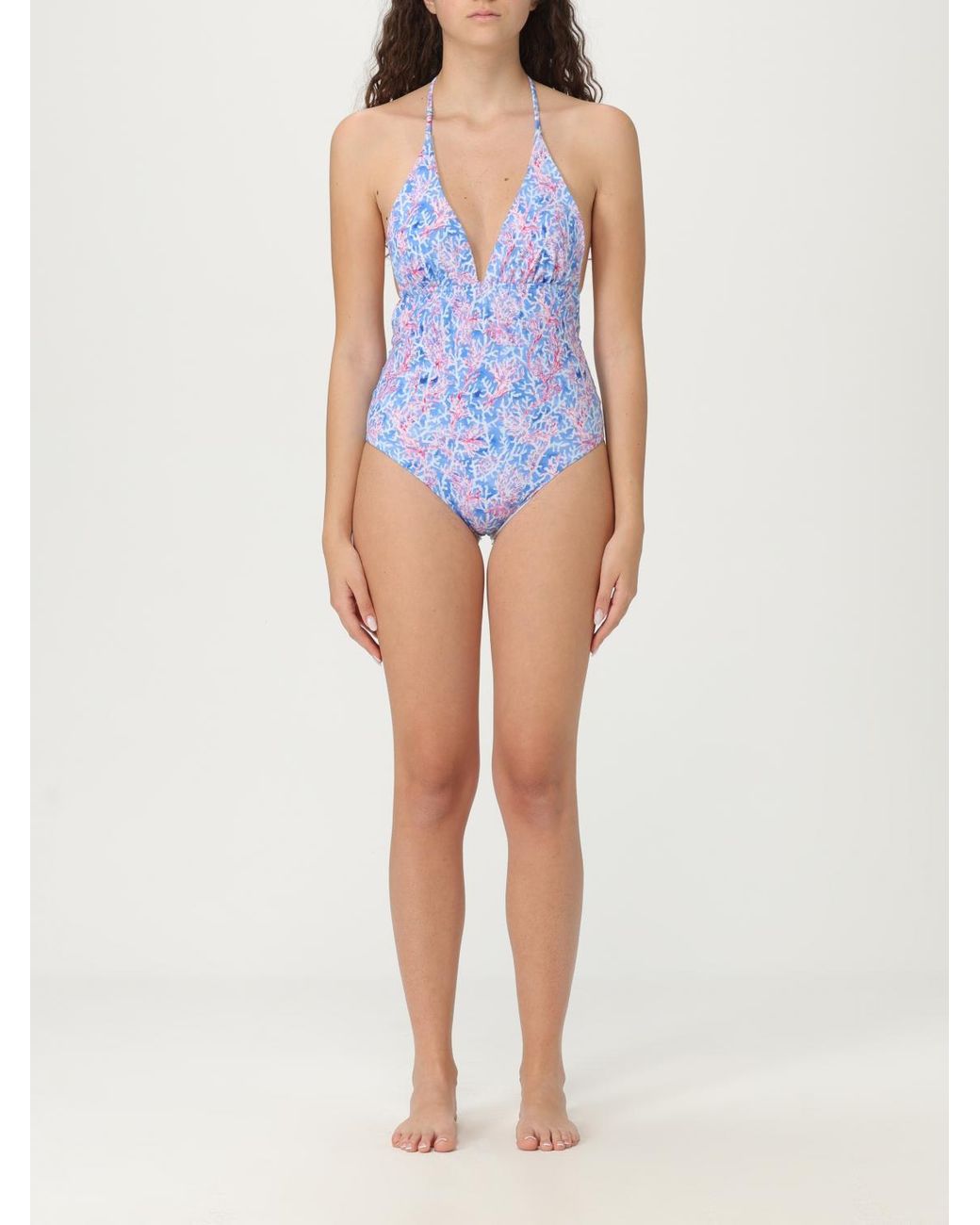 Traje De Baño De Una Pieza Estampado Kampos de color Blue