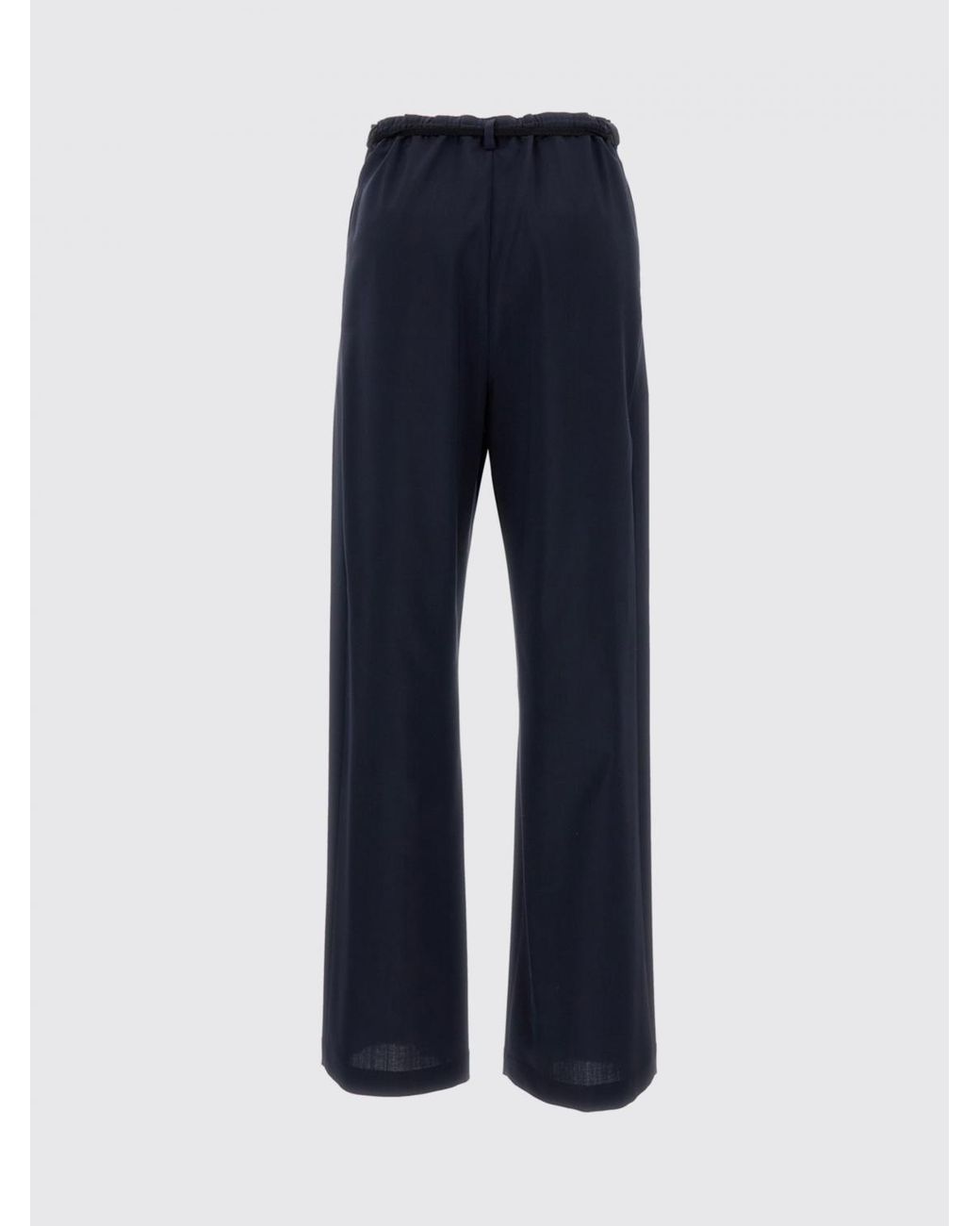 Barena Blue Virgin Wool Palazzo Trousers