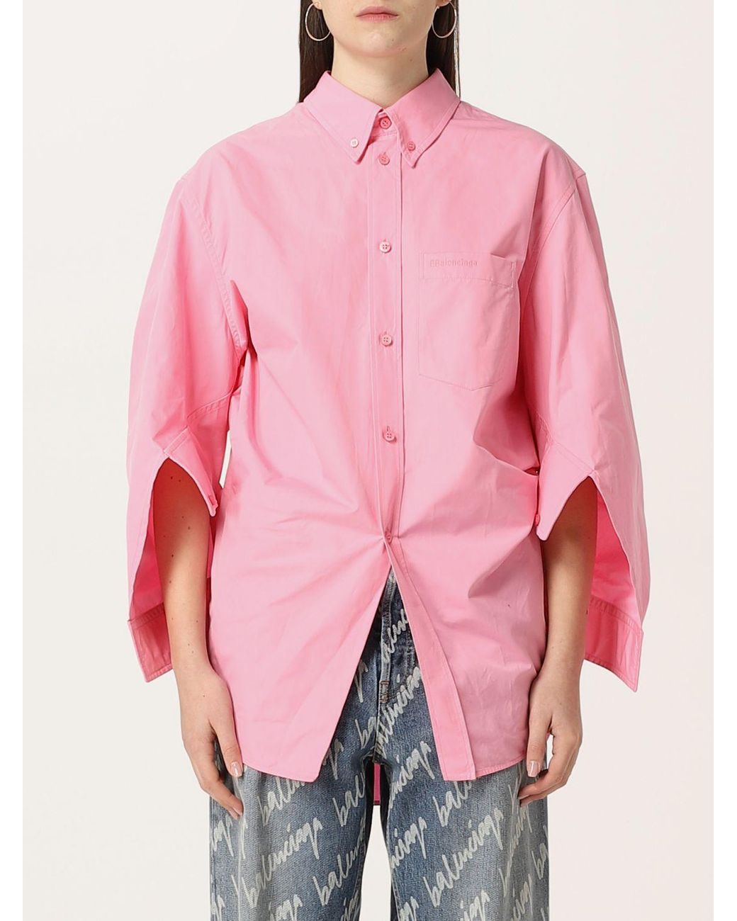 balenciaga pink shirt