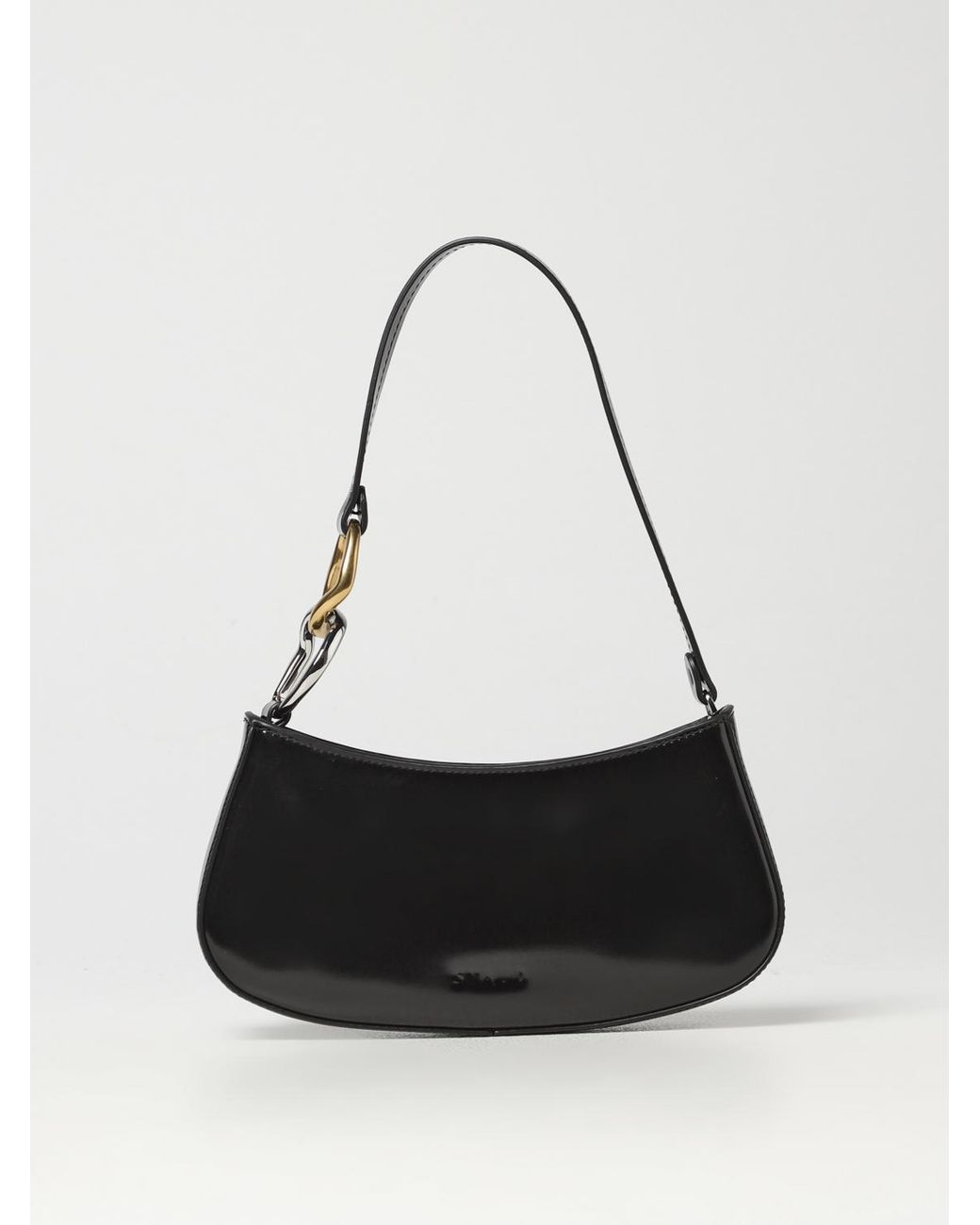 Staud White Ollie Tasche Aus Gebürstetem Leder