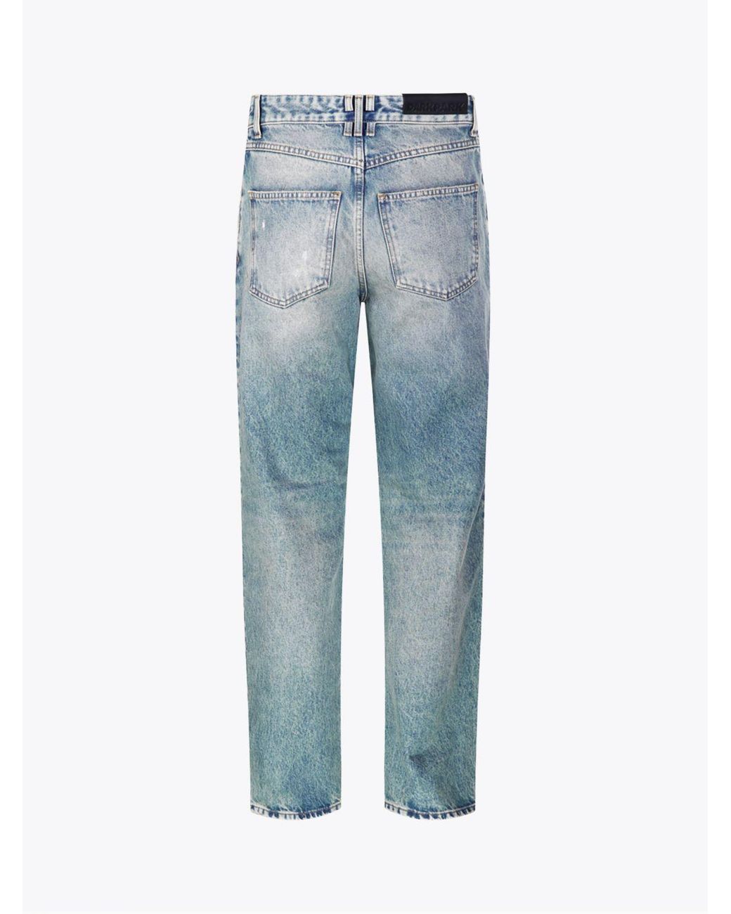 DARKPARK Blue Straight Fit Five-Pocket Cotton Denim Jeans for men