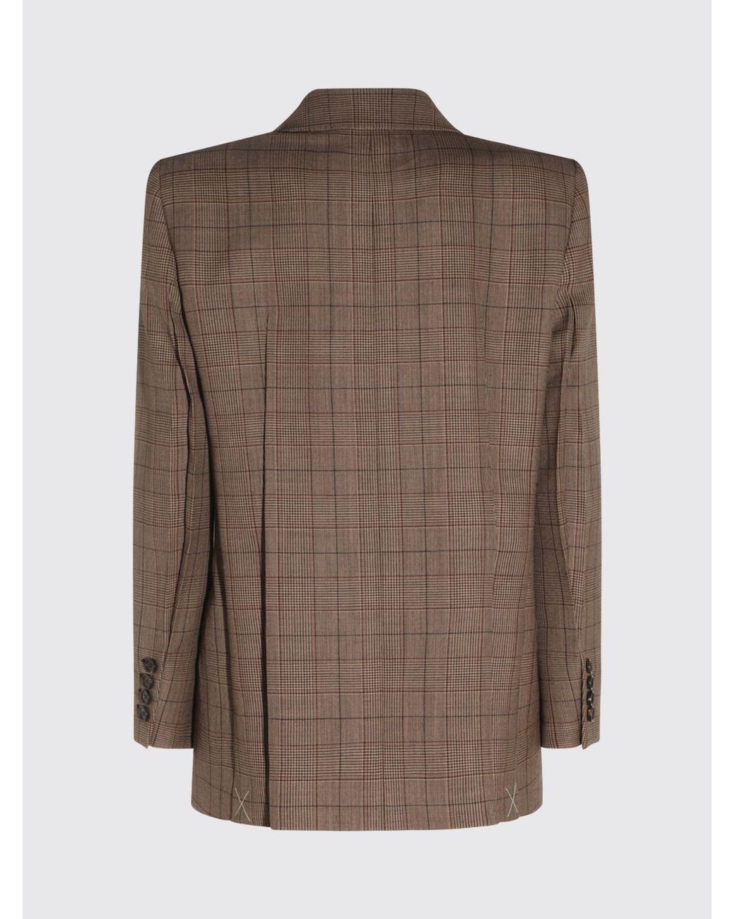 Chloé Brown ChloÉ Prince Of Wales Double-Breasted Blazer