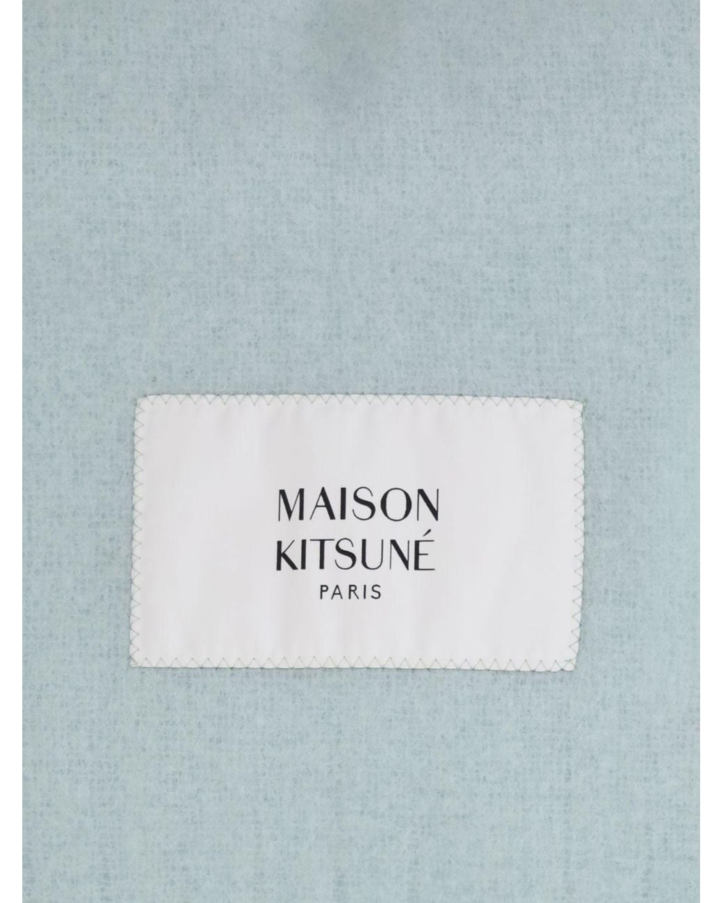 Maison Kitsuné Blue Maison KitsunÉ Scarf for men