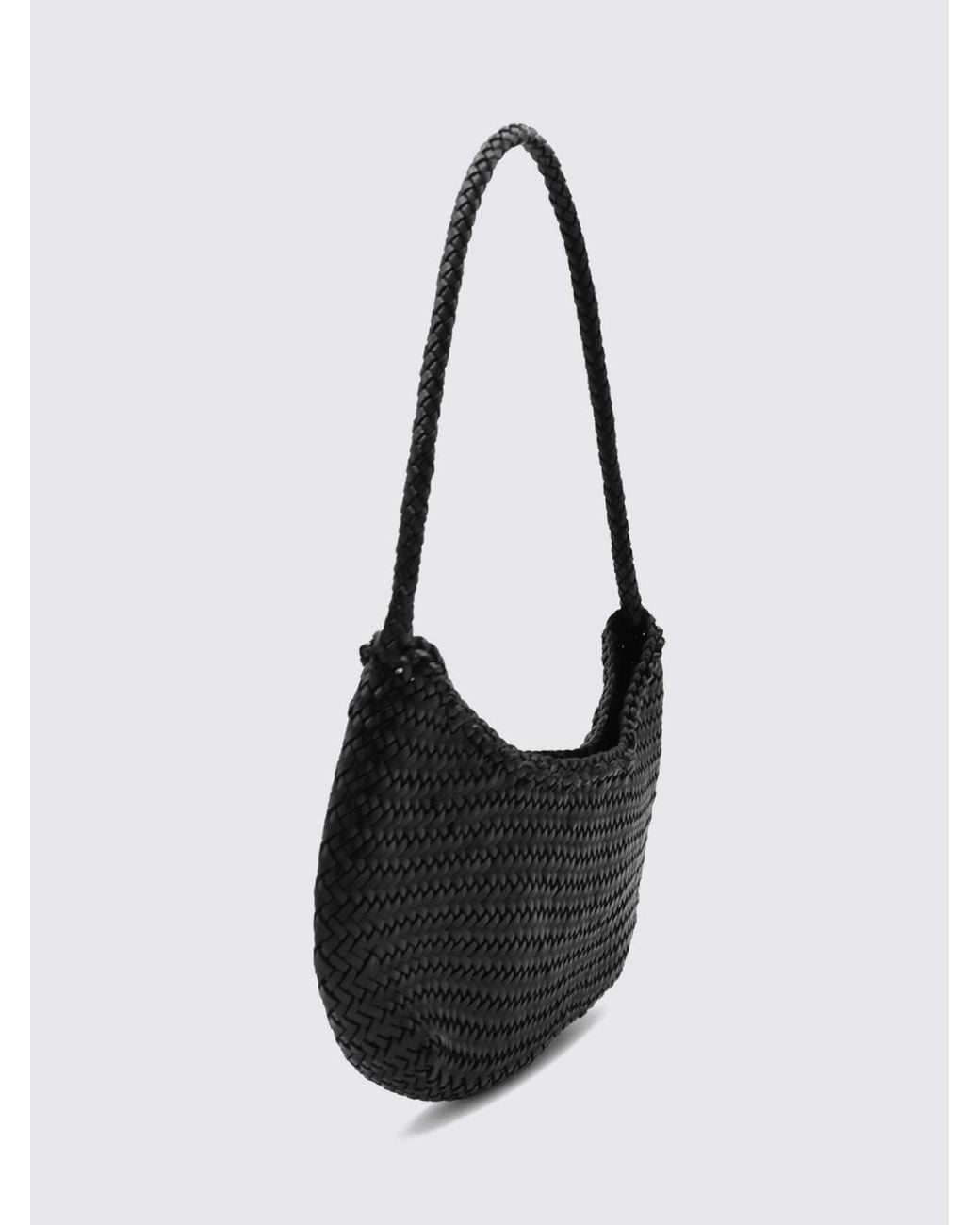 Dragon Diffusion Black Nova Luna Woven Buffalo Leather Shoulder Bag