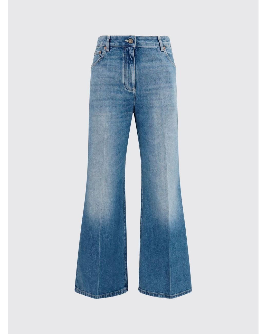 Valentino Garavani Blue High-Waisted Flare Jeans