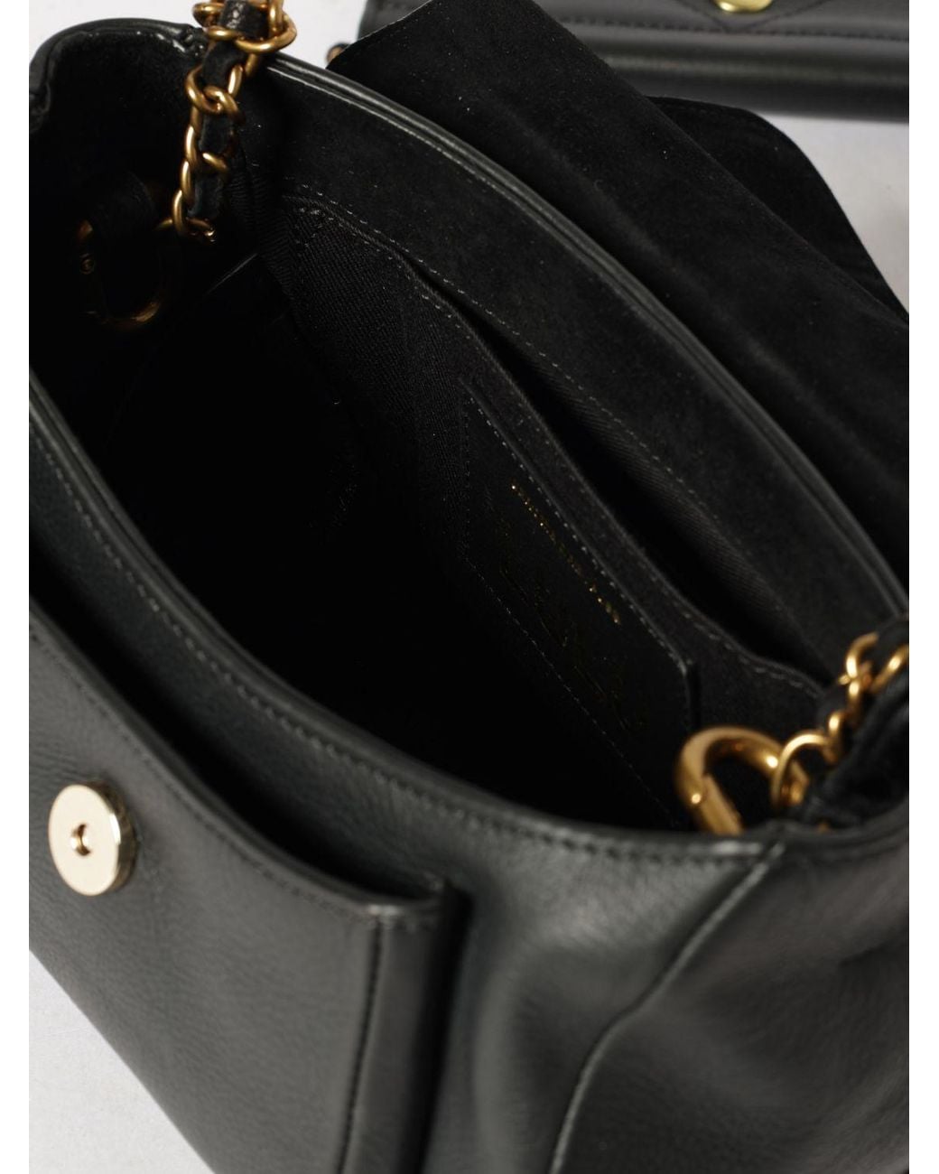 Jérôme Dreyfuss Gray Lulu Mini Hammered Leather Shoulder Bag With Chain Strap