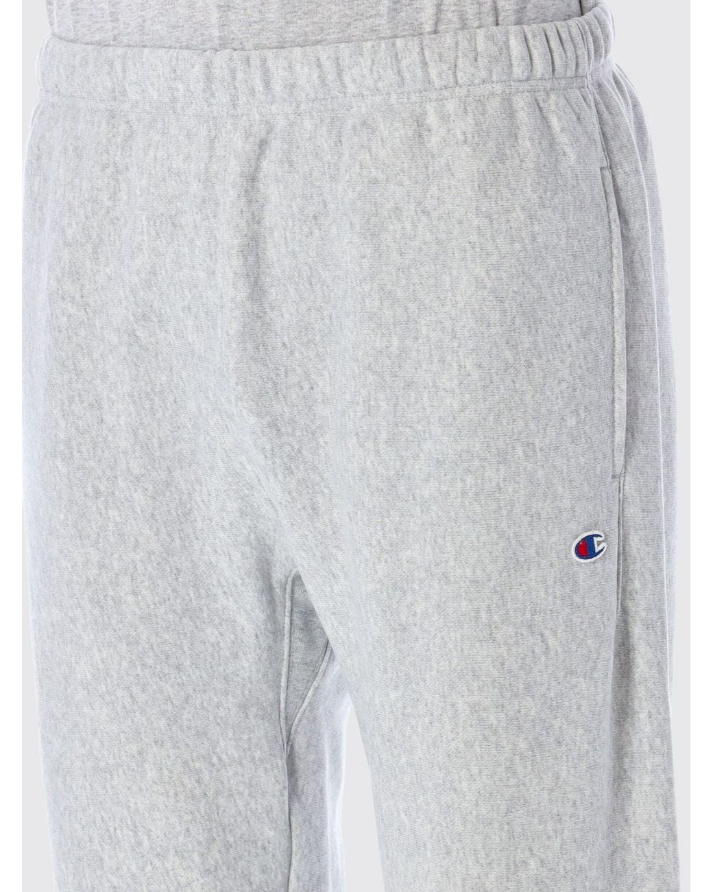 Champion White Straight Leg Cotton Jogging Trousers With Elasticated Waist for men