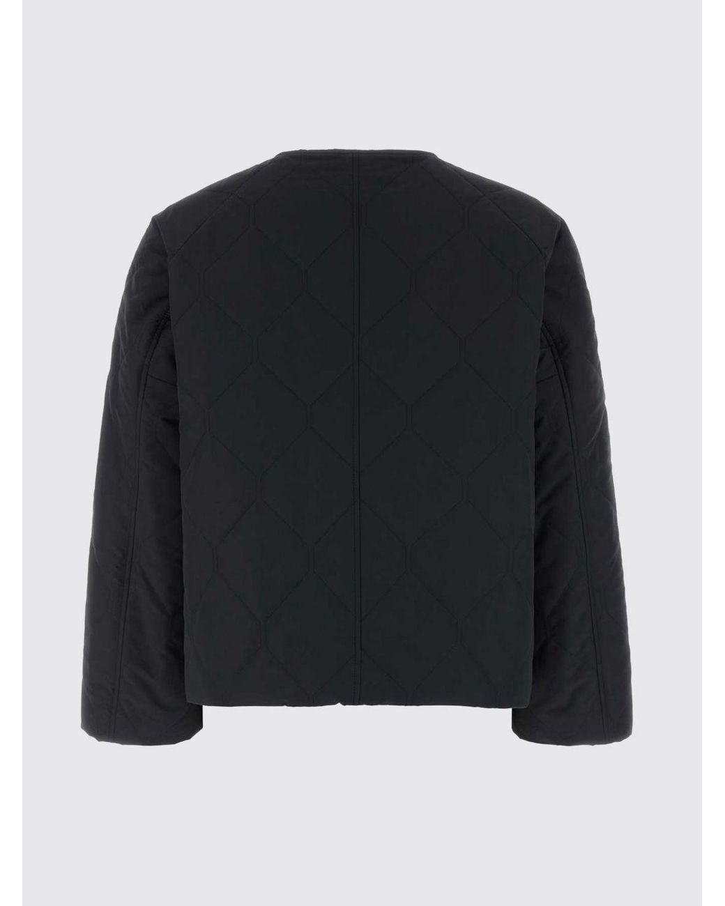 Jil Sander Blue Quilted Short Puffer Jacket