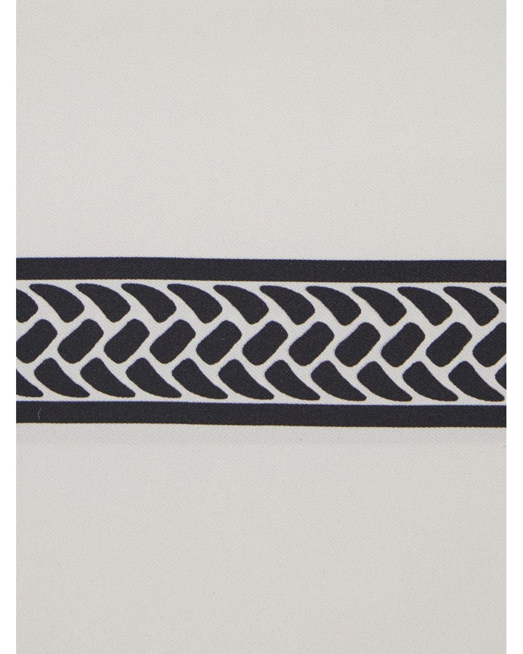 Fendi White Selleria Graphic Print Square Silk Foulard