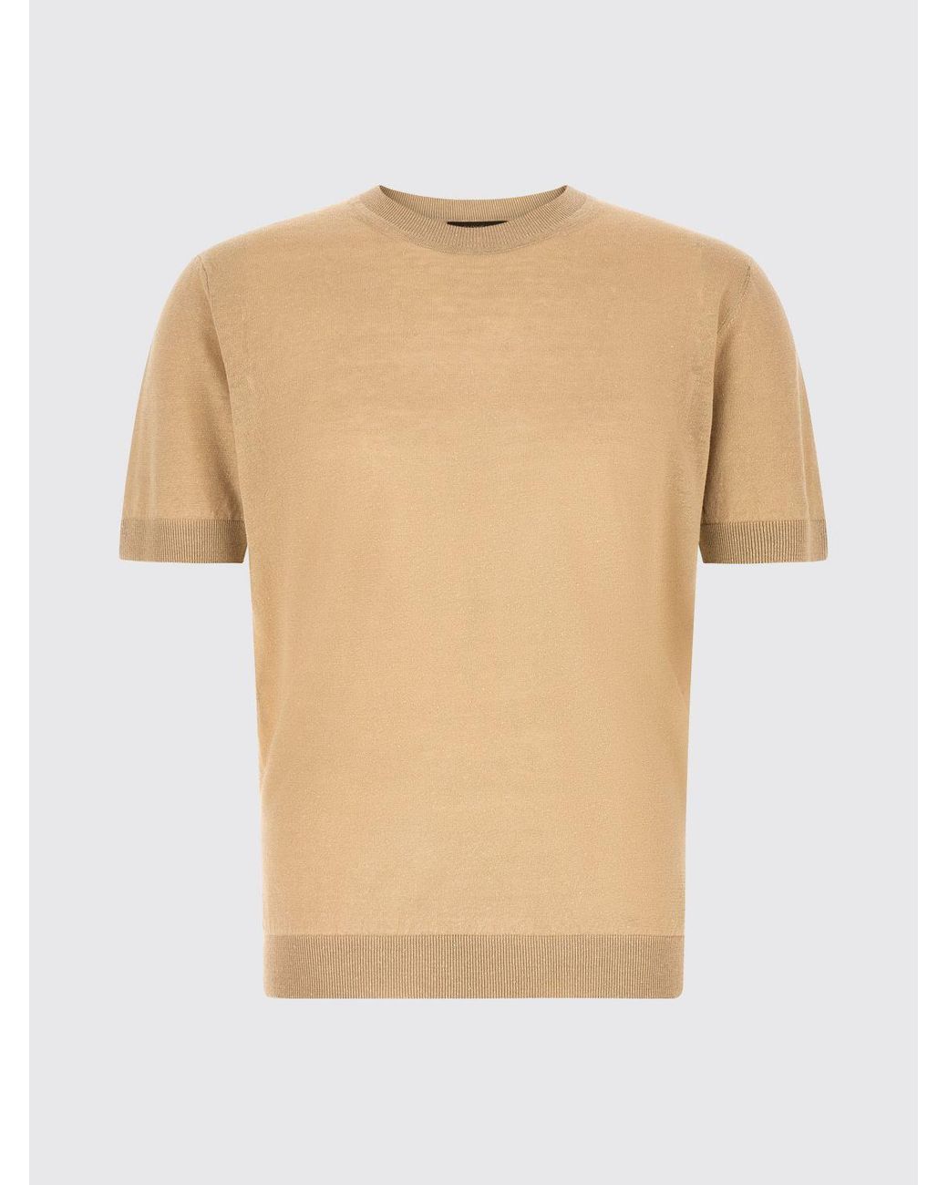 Zanone Rundhals-Pullover Aus Leinen Und Baumwolle in Natural für Herren
