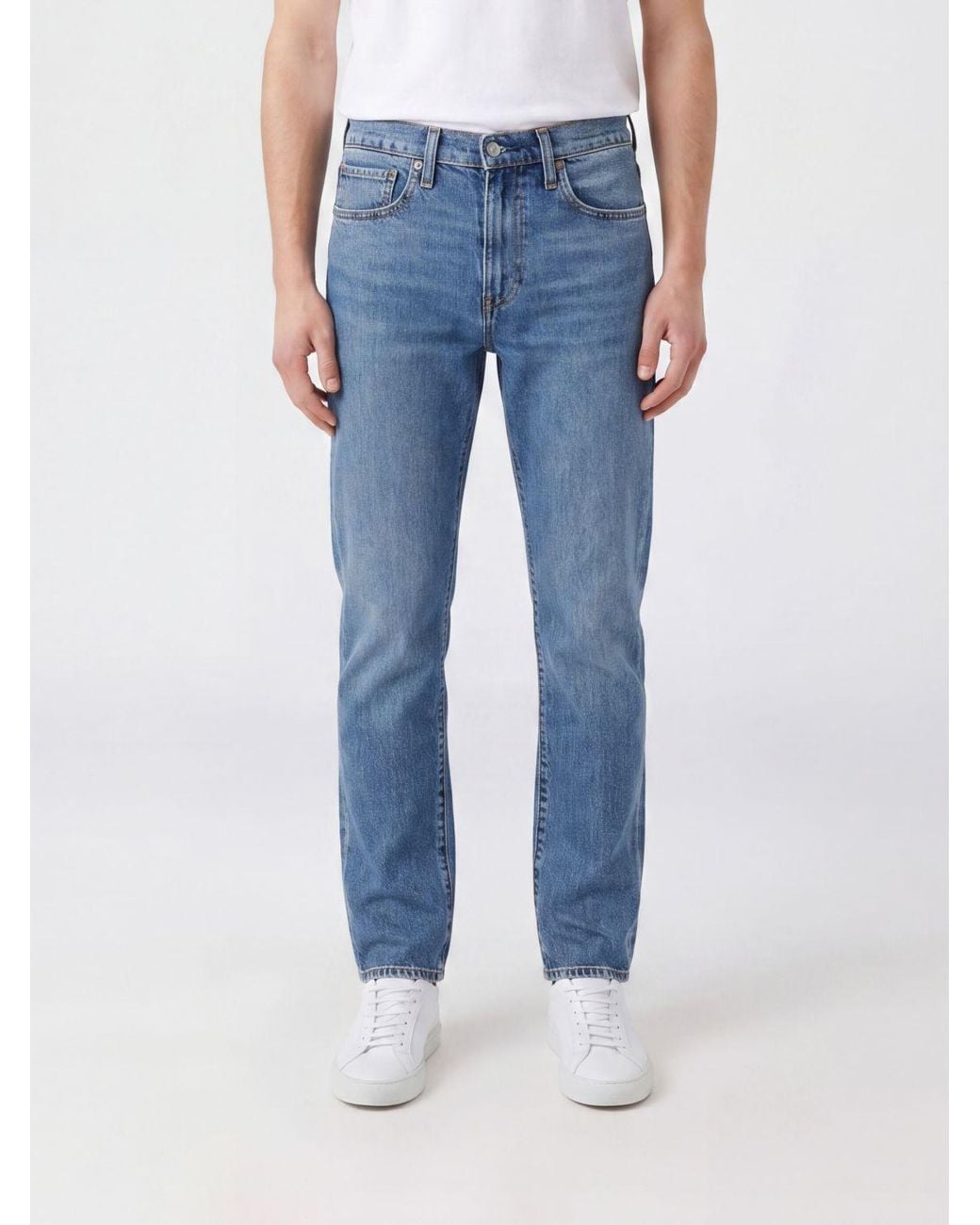 Levi's Blue Straight Fit 502 Jeans With A Low-Rise Waist for men