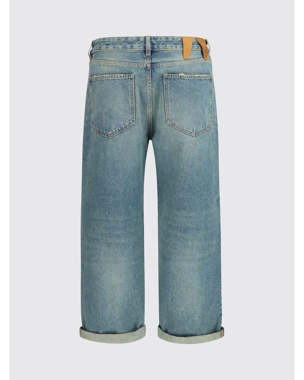 DARKPARK Blue Lizzie Mid-Rise Wide-Leg Denim Jeans With Cuffed Hem