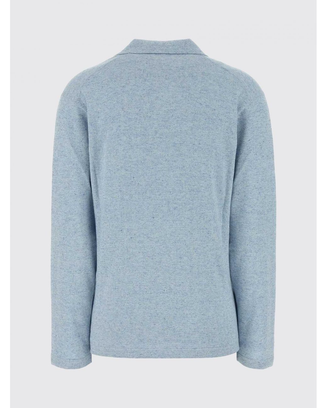 The Row Blue Cotton And Linen Polo Shirt