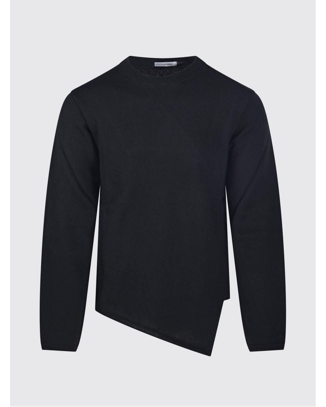 Comme des Garçons Blue Asymmetric Hem Crewneck Jumper for men