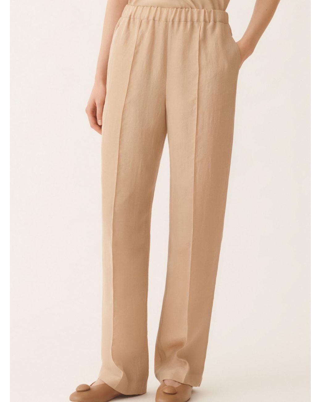 Fabiana Filippi Natural Wide Leg Trousers