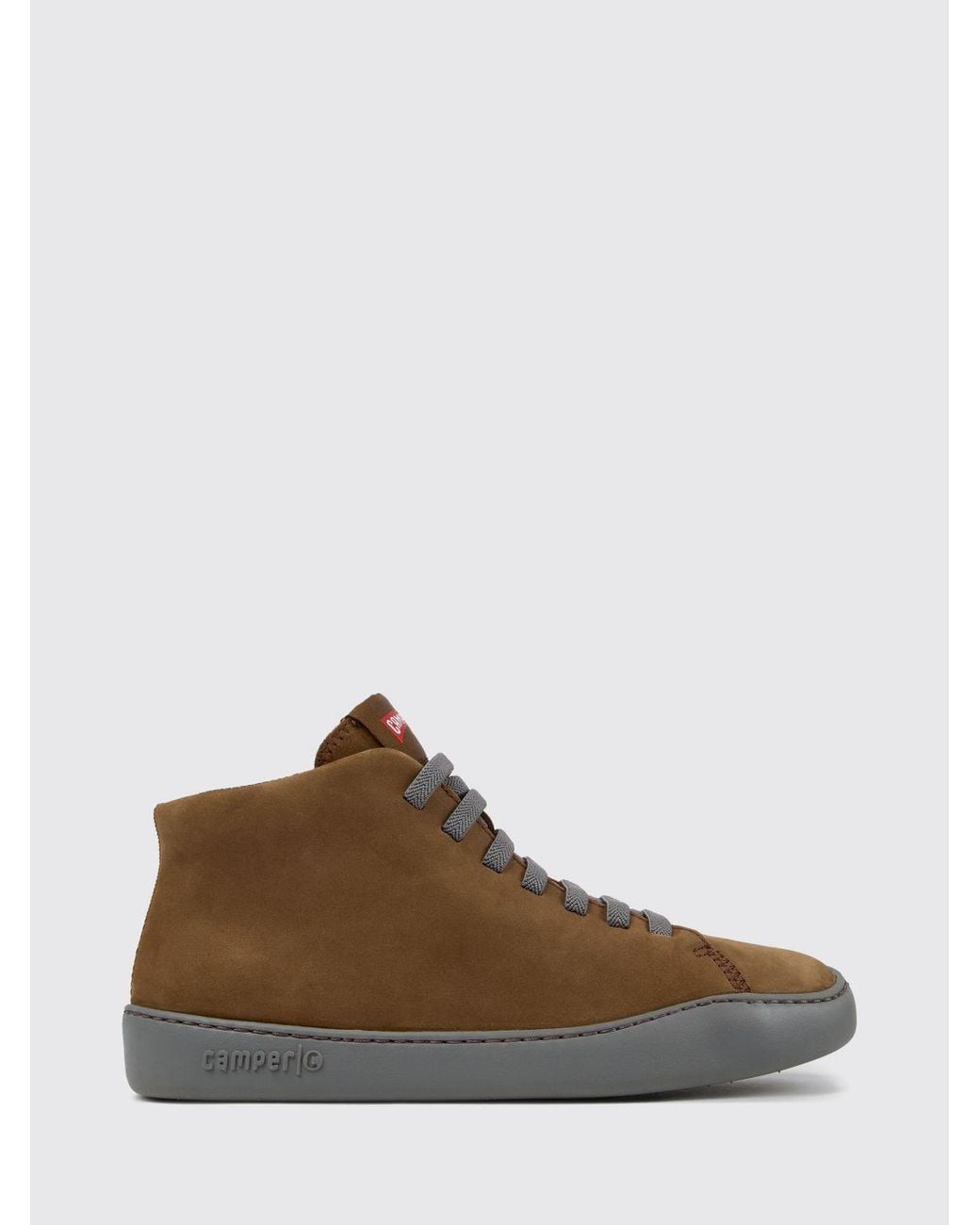 Camper Brown Peu Touring Mid-Top Slip-On Trainers