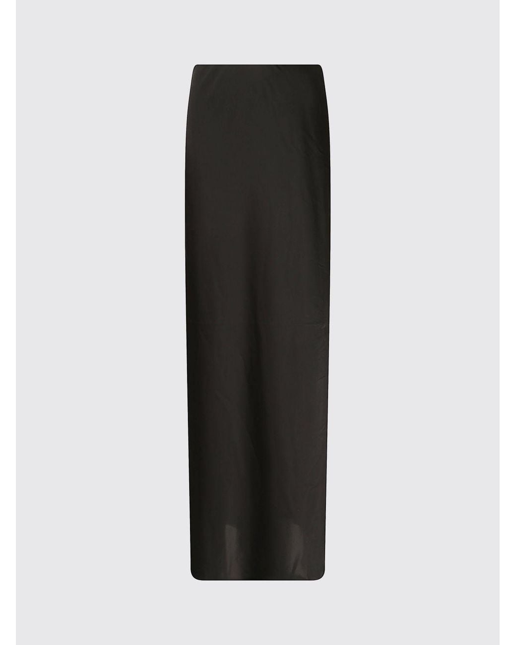 Ralph Lauren Black Recycled Polyester Satin Long Pencil Skirt