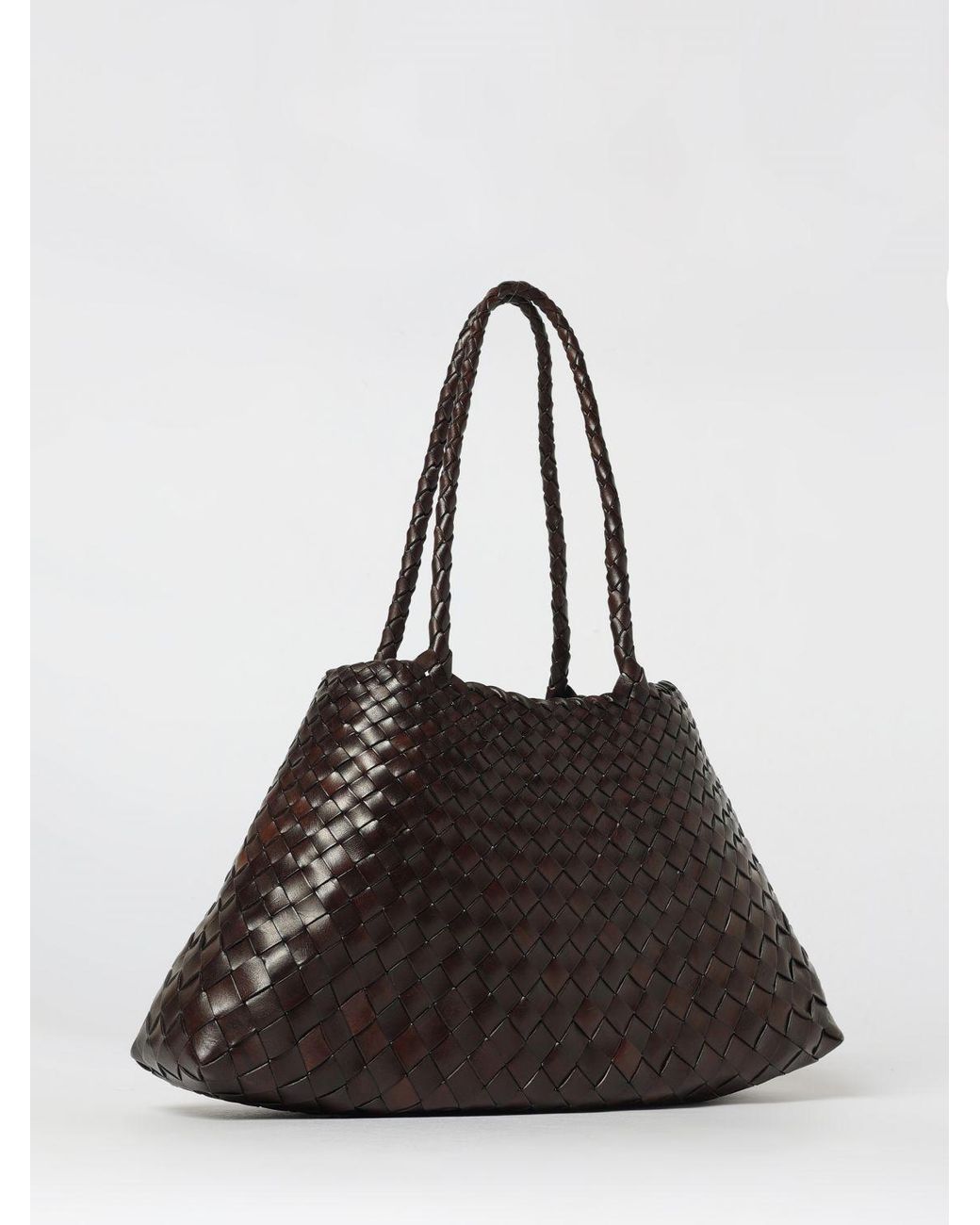 Dragon Diffusion Black Santa Croce Big Woven Leather Bag