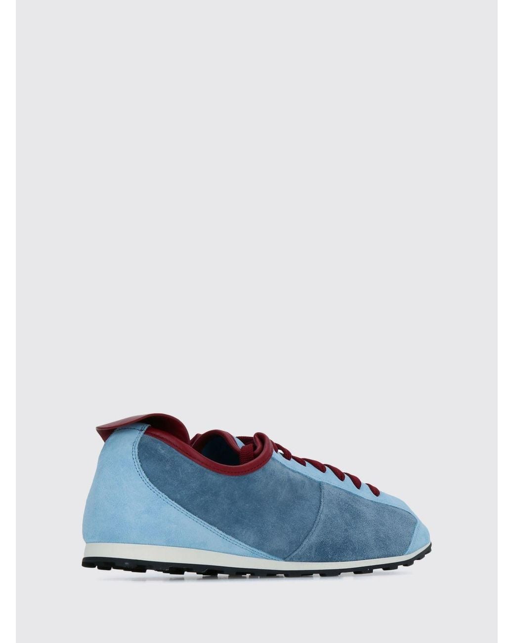 Jacquemus Blue Les Tennis Bicolour Low-Top Leather And Suede Sneakers With Notched Sole for men
