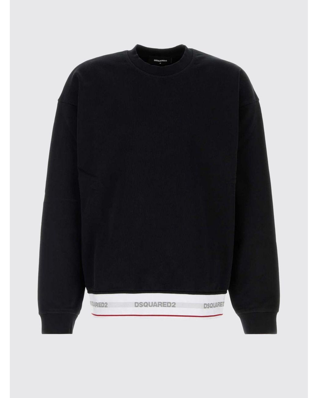 DSquared² Blue Relaxed Fit Jacquard Logo Cotton Jumper for men