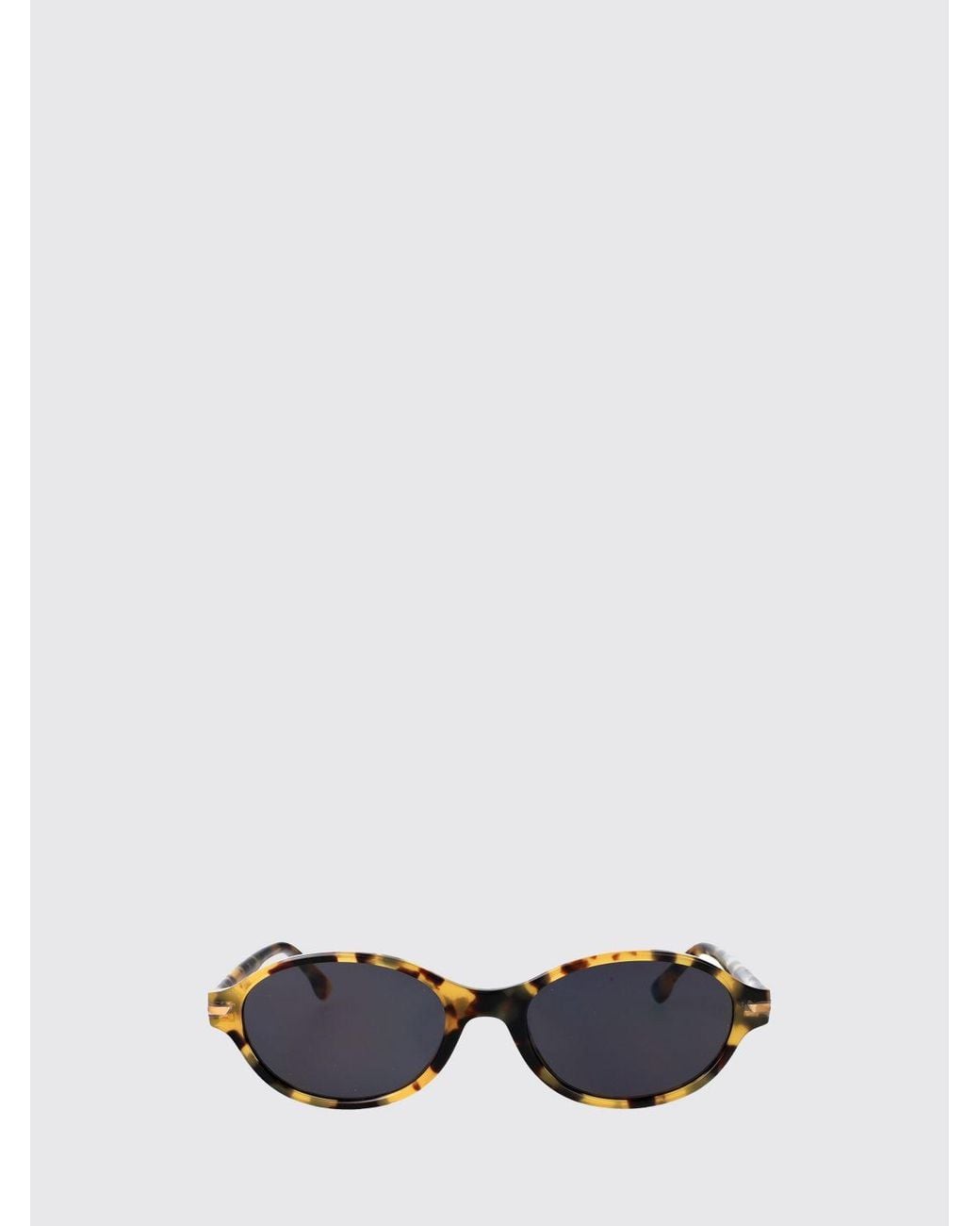 Victoria Beckham White Oval Cat-Eye Acetate Sunglasses With Coloured Lenses